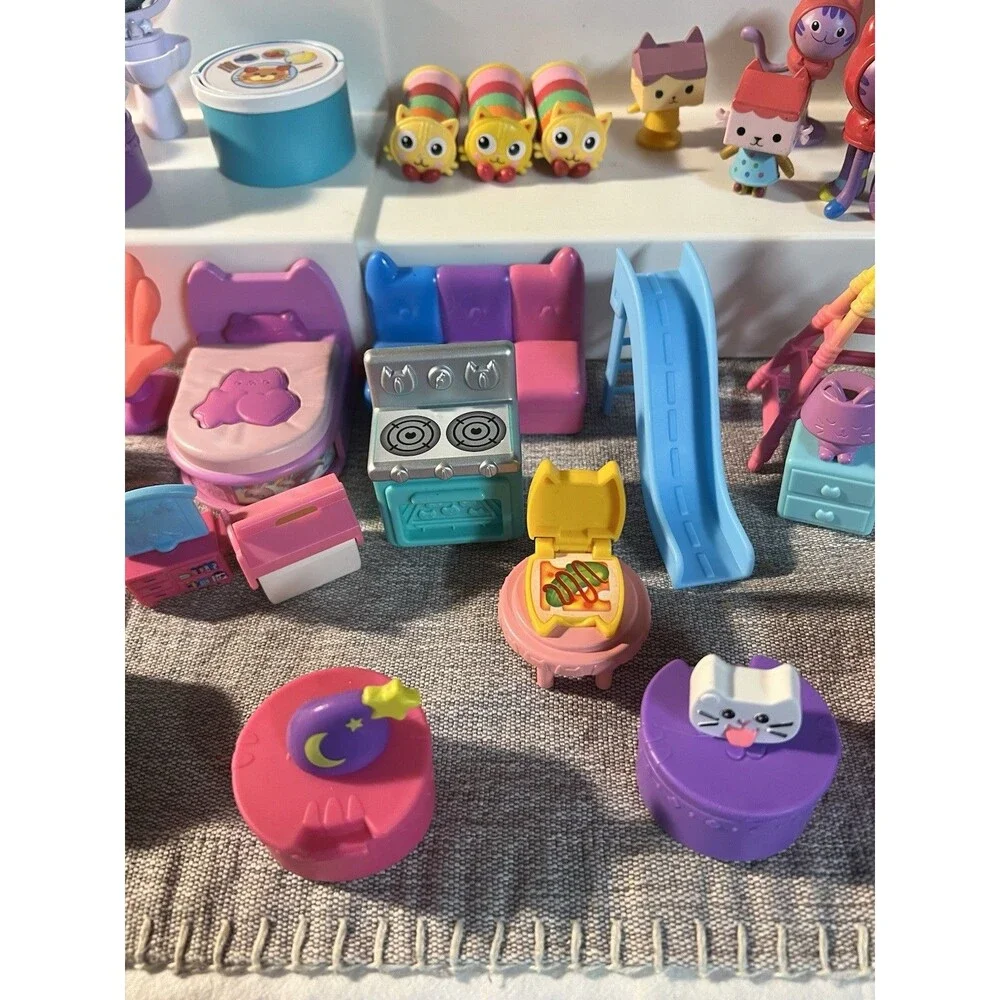 Gabby's Dollhouse Toy Lot Of 65+ Figures Furniture & Accessories
